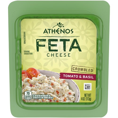 Athenos Feta Cheese Crumbles, Tomato & Basil