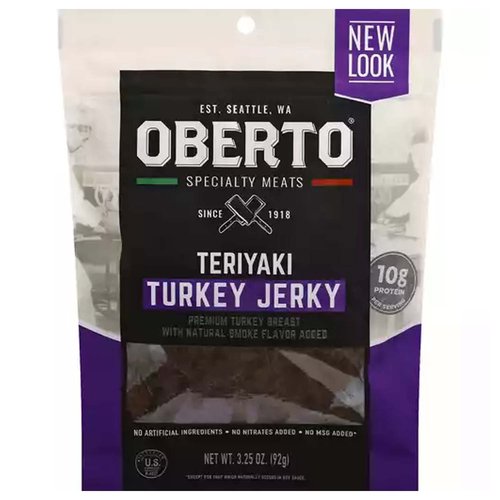 Oberto All Natural Turkey Jerky, Teriyaki