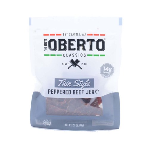 Oberto Thin Style Beef Jerky, Pepper - Foodland