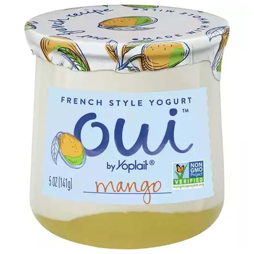 Yoplait Oui French Style Yogurt, Mango