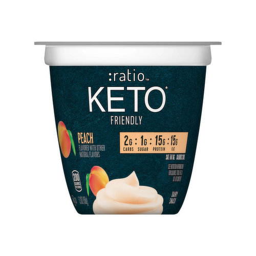 Ratio KETO Friendly Yogurt Cultured Dairy Snack, Peach