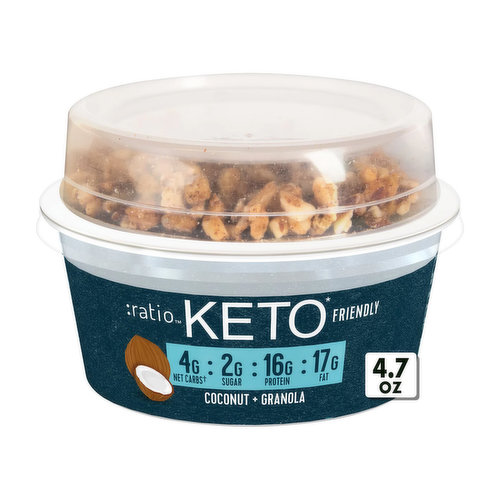 Ratio KETO Friendly Yogurt Cultured Dairy Snack, Coconut & Granola