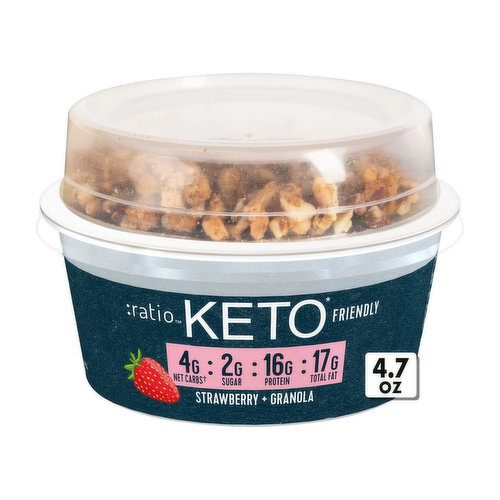 Ratio KETO Friendly Yogurt Cultured Dairy Snack, Strawberry & Granola