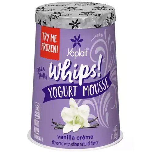 Yoplait Whips! Light & Fluffy Texture Yogurt, Vanilla Creme Mousse