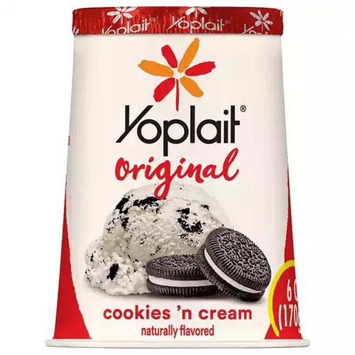 Yoplait Original Low Fat Yogurt, Cookies & Cream