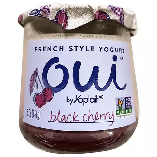 Yoplait Oui French Style Yogurt, Black Cherry