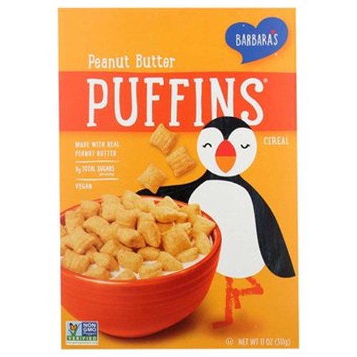 Barbaras Puffins Cereal, Peanut Butter