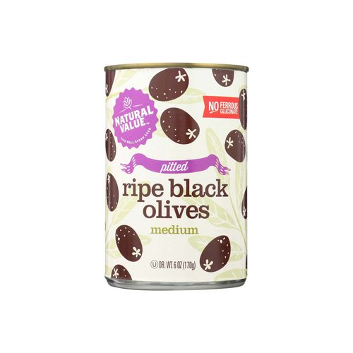 Natural Value Pitted Black Olives