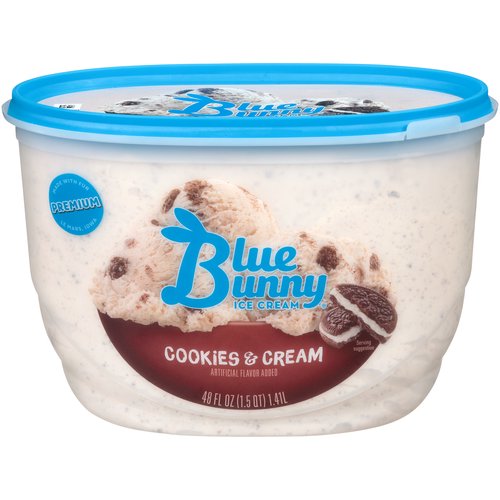 Blue Bunny Premium Ice Cream, Cookies & Cream