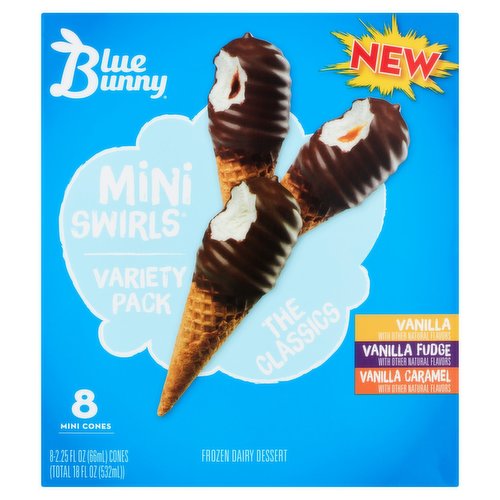 Blue Bunny Mini Swirl Classic Cones