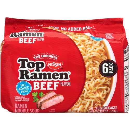 Nissin Top Beef Ramen Noodle Soup