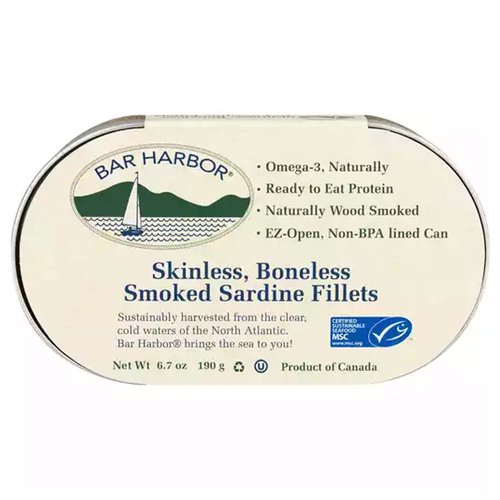 Bar Harbor Smoke Sardine Fillets, 6.7 Ounce