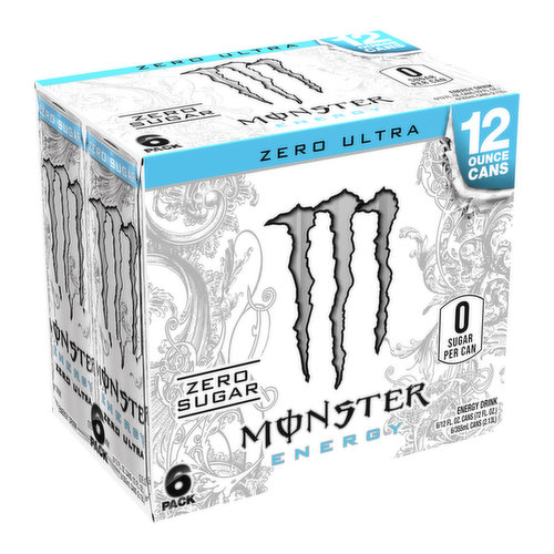 Monster Energy Zero Ultra, Sugar Free Energy Drink (6-pack)