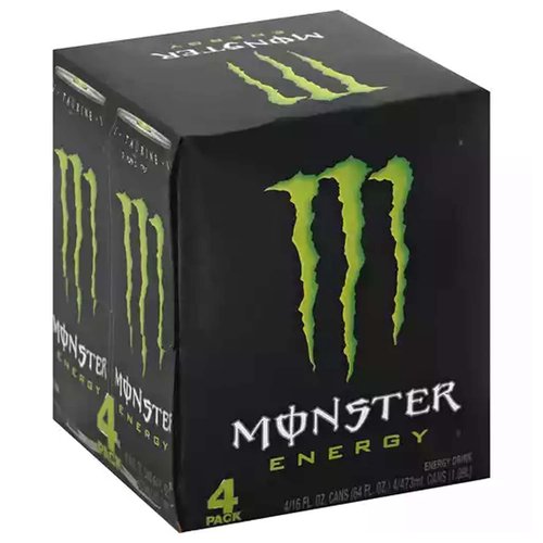 Monster Energy Drink, Cans (Pack of 4)