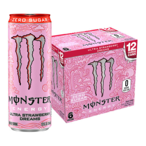 Monster Energy Ultra Strawberry Dreams Energy Drink (6-pack)