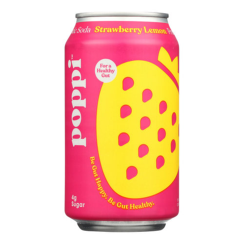 Poppi Prebiotic Soda Strawberry Lemon