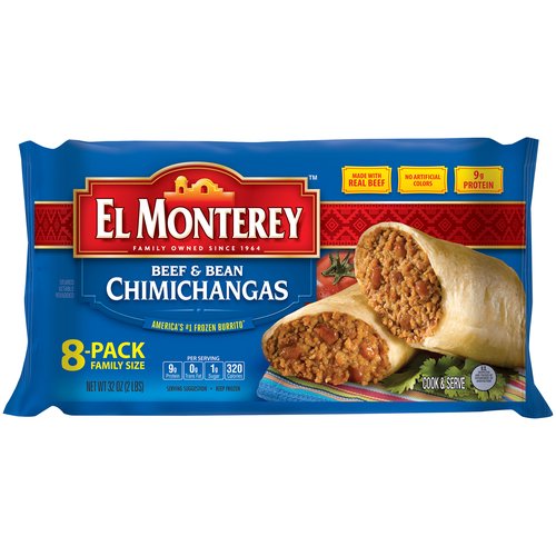 El Monterey®️ Family Pack Spicy Jalapeno, Bean & Cheese Chimichangas - Ruiz  Foodservice