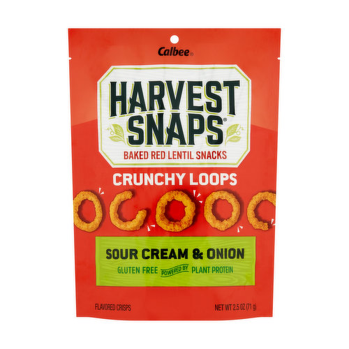 Calbee Harvest Snaps Crunchy Loops Sour Cream & Onion Flavored Crisps