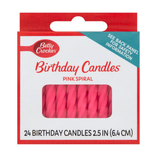 Betty Crocker Pink Spiral Candle Medium