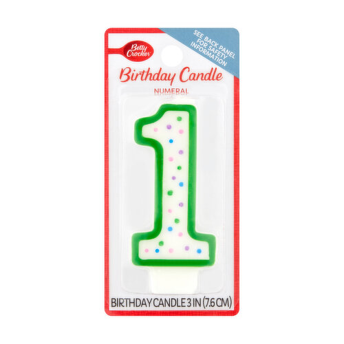 Betty Crocker Numeral 1 Birthday Candle