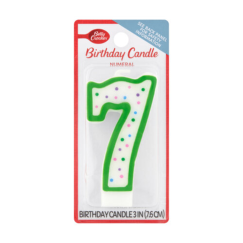 Betty Crocker Numeral 7 Birthday Candle