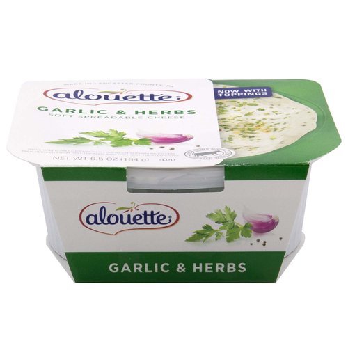 Alouette Spread, Soft Spreadable Garlic & Herbs Cheese