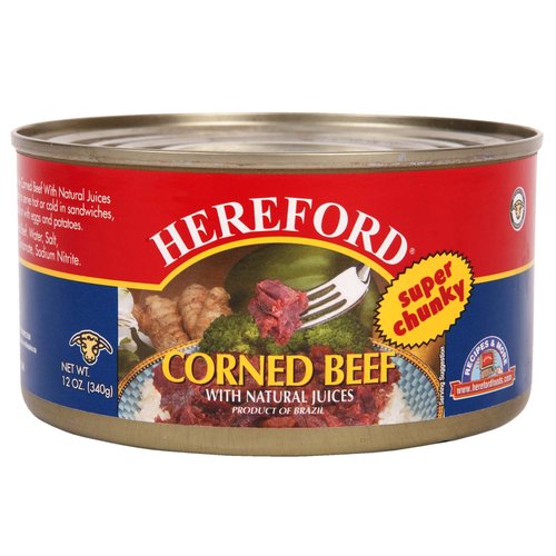 <ul>
<li>Product of Brazil</li>
<li>Corned Beef with Natural Juices</li>
</ul>