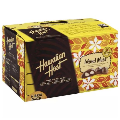 Hawaiian Host Island Macadamias, Handy Pack (Pack of 6)