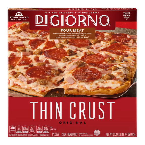 Digiorno Thin Crust 4 Meat Pizza