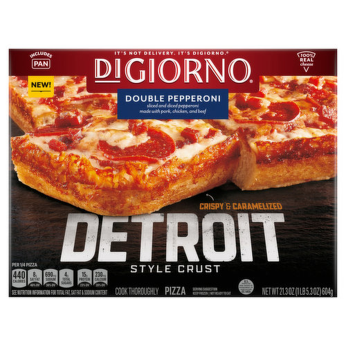 DiGiorno Double Pepperoni Detroit Style Crust Pizza