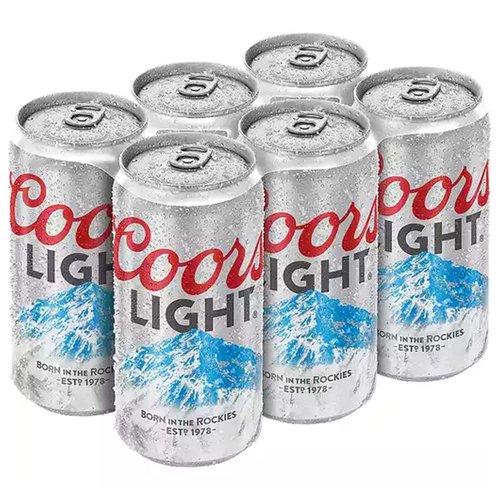 Coors Light Beer, Cans (Pack of 6)