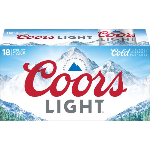 Coors Light Beer, Cans (Pack of 18)