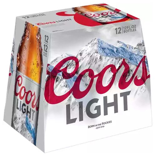 <ul>
<li>Coors Light Beer, American Light Lager Beer, 12 Pack Beer, 12 fl oz Bottles, 4.2% ABV</li>
<li>Twelve pack of 12 fl oz bottles of Coors Light Beer</li>
<li>Crisp, clean and refreshing American style light beer with a 4.2% ABV</li>
<li>Light lager beer? with a light body, malty notes and low bitterness</li>
<li>American beer? with 102 calories and 5 g of carbs per 12 fl oz serving</li>
<li>Crafted with pure water, lager yeast, two-row barley malt and four different hop varieties</li>
<li>Makes a great party beer? and is perfect to enjoy during holidays or while watching sports</li>
</ul>