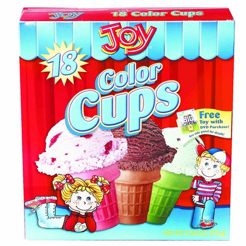 Ice Cream Cups - Solid Bright and Fun Colors - Box and Wrap