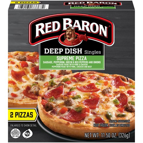 Red Baron Deep Dish Singles Supreme Pizza