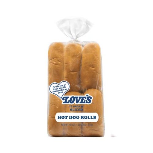 Loves Hotdog Buns 12-pack