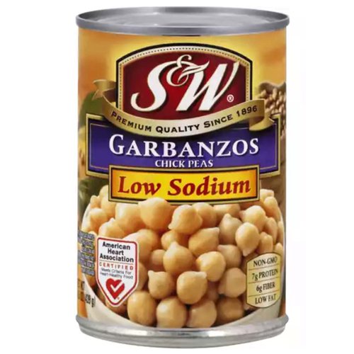 S&W Garbanzos Chick Peas, Low Sodium