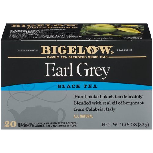 <ul>
<li>For our special Earl Grey, we’re adamant about using only the best bergamot oil.  We source ours from the same garden in Calabria, Italy year after year.  Then we carefully blend this flavorful and aromatic bergamot with a bold handpicked black tea... a recipe like no other.</li>
<li>Gluten Free</li>
</ul>