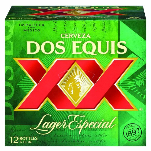 Dos Equis Beer, Lager Especial, Bottles (Pack of 12)