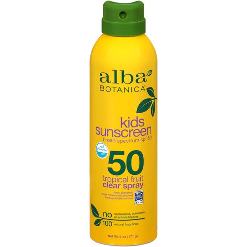 Alba Botanica Sunscreen Active Kids Clear Spray, SPF 50