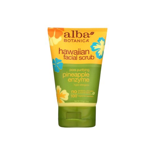 Alba Botanica Hawaiian Facial Scrub, Pore Purifying Pineapple Enzyme