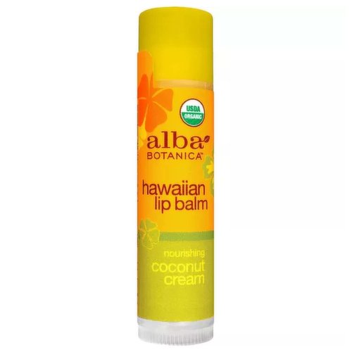 Alba Botanica Hawaiian Lip Balm, Nourishing Coconut Cream