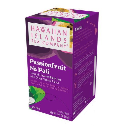 Hawaiian Islands Tea Na Pali Passion Fruit Black Tea Bags