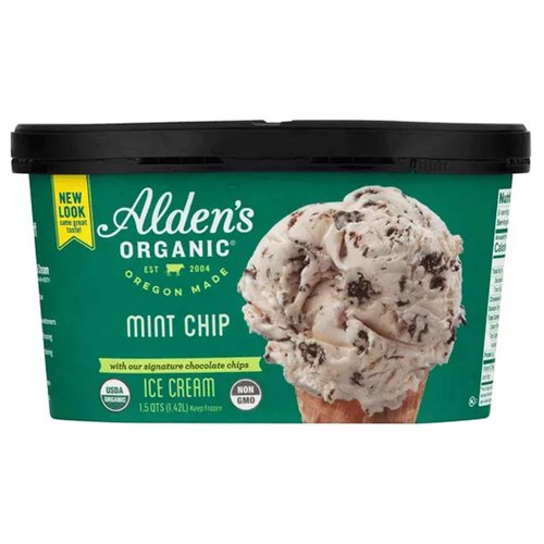 Alden's Organic Ice Cream, Mint Chip