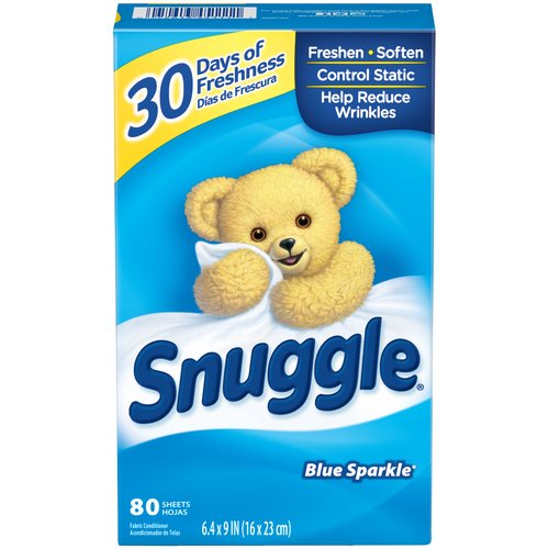 Snuggle Blue Sparkle Fabric Softener Dryer Sheets