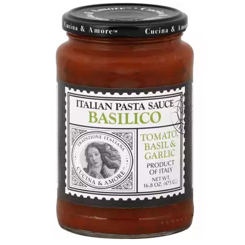 Cucina & Amore Basilico Italian Tomato Basil & Garlic Sauce