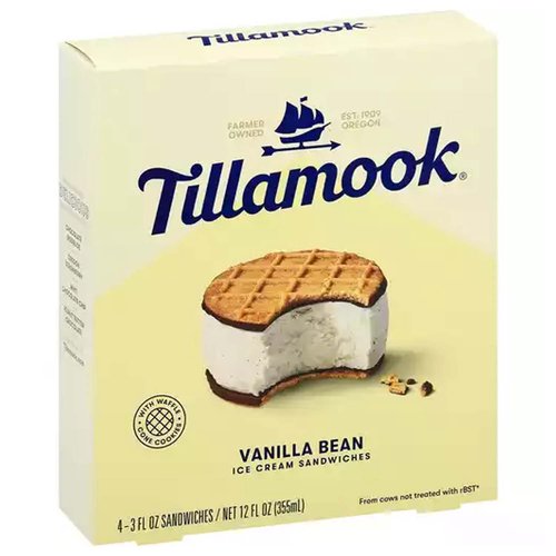 Tillamook Ice Cream Sandwiches, Vanilla Bean