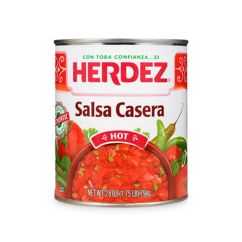 Casera's most popular “homemade” salsa delivers flavor over flash with every single bite. Garden ingredients are expertly blended to create a salsa that’s perfect for any occasion. Whether you’re looking for a spicy dip for chips, a kitchen pantry staple, or a shortcut into the heart and soul of real Mexican cooking, you can’t get more authentic than HERDEZ® Salsa Casera. It’s what you can expect from the No. 1 salsa brand in Mexico.