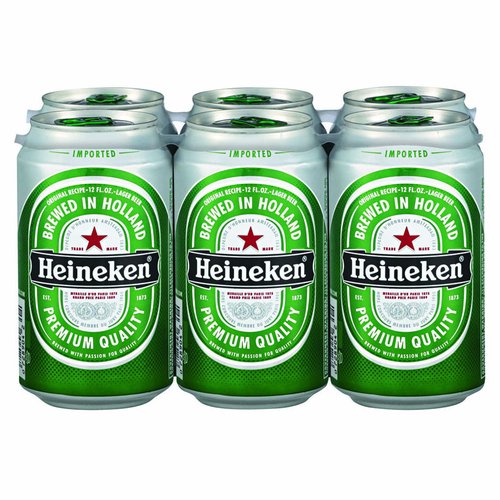 Heineken Lager Beer Cans Pack Of 6 2264