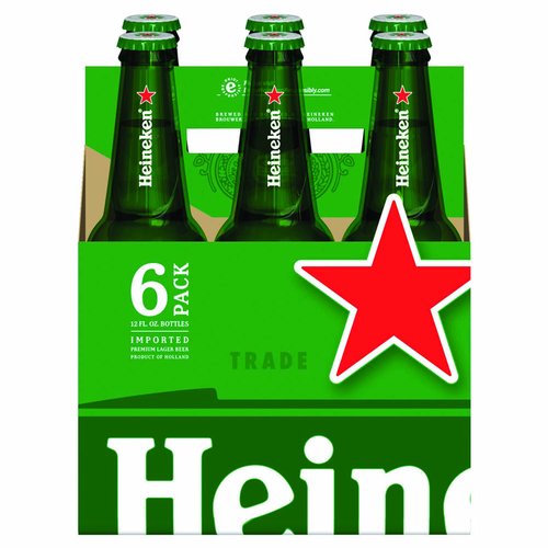 Heineken Lager Beer, Bottles (Pack of 6)